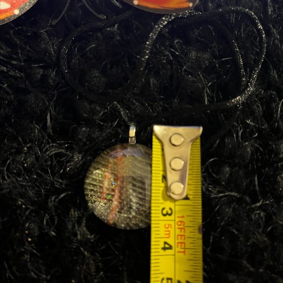 Rare Unique Vintage Marble Glass Boho One of a Kind Handmade Necklace - Picture 15 of 16